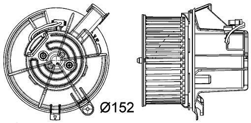 Mercedes Heater Fan Motor 2048200208 - Behr Premium 351040301